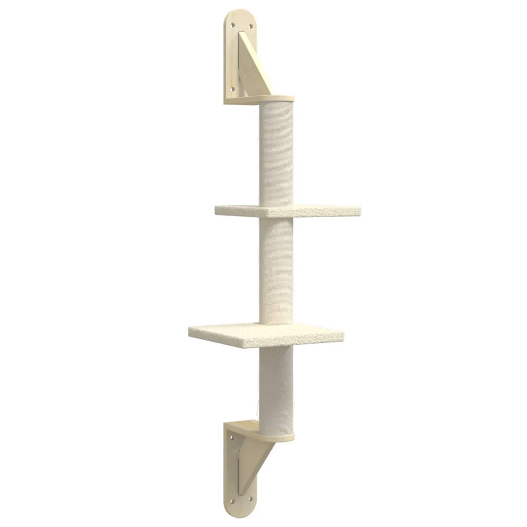 Arranhador de parede para gatos vidaXL, cor creme, 108 cm