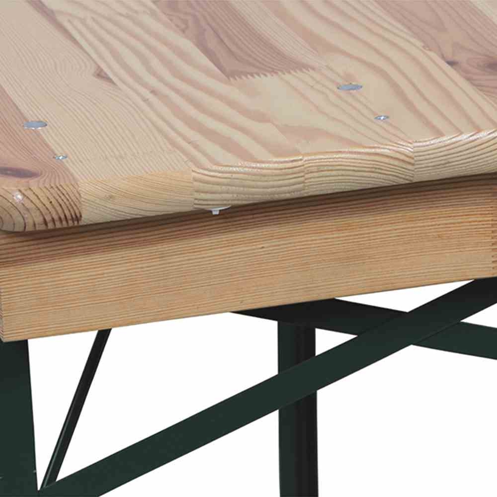 3-teilige Festzeltgarnitur - natur-grün - 110 cm