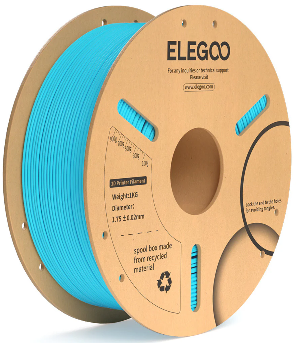 Elegoo  PLA+ Sky Blue, 1,75 mm / 1000 g    Modifiziertes PLA mit hoher Festigkeit in Sky Blue