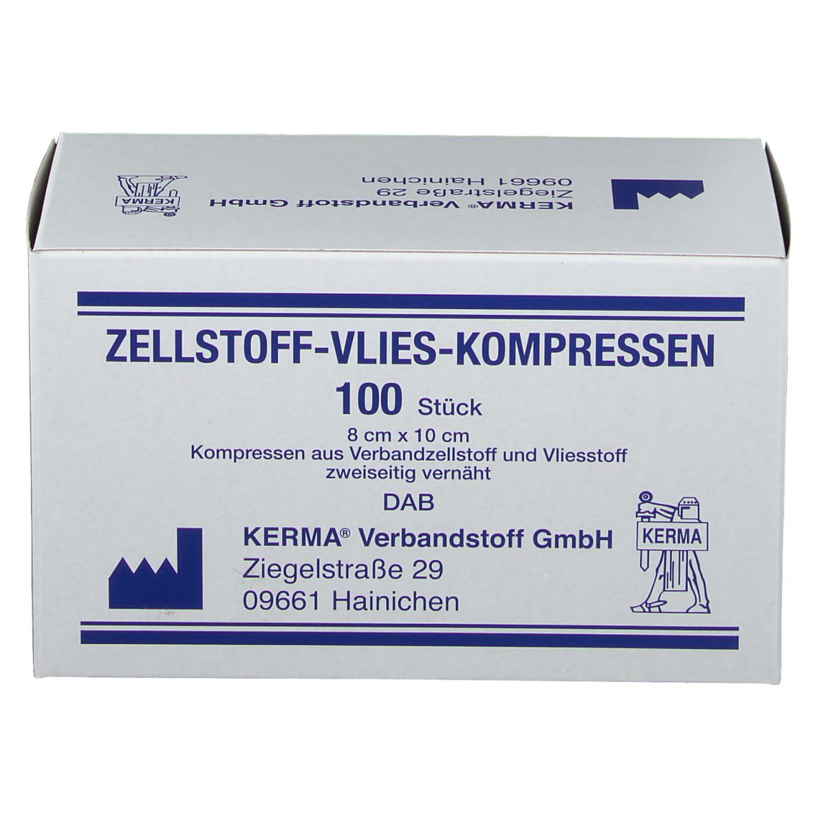 Zellstoff-Vlies-Kompresse 8 x 10 cm unsteril
