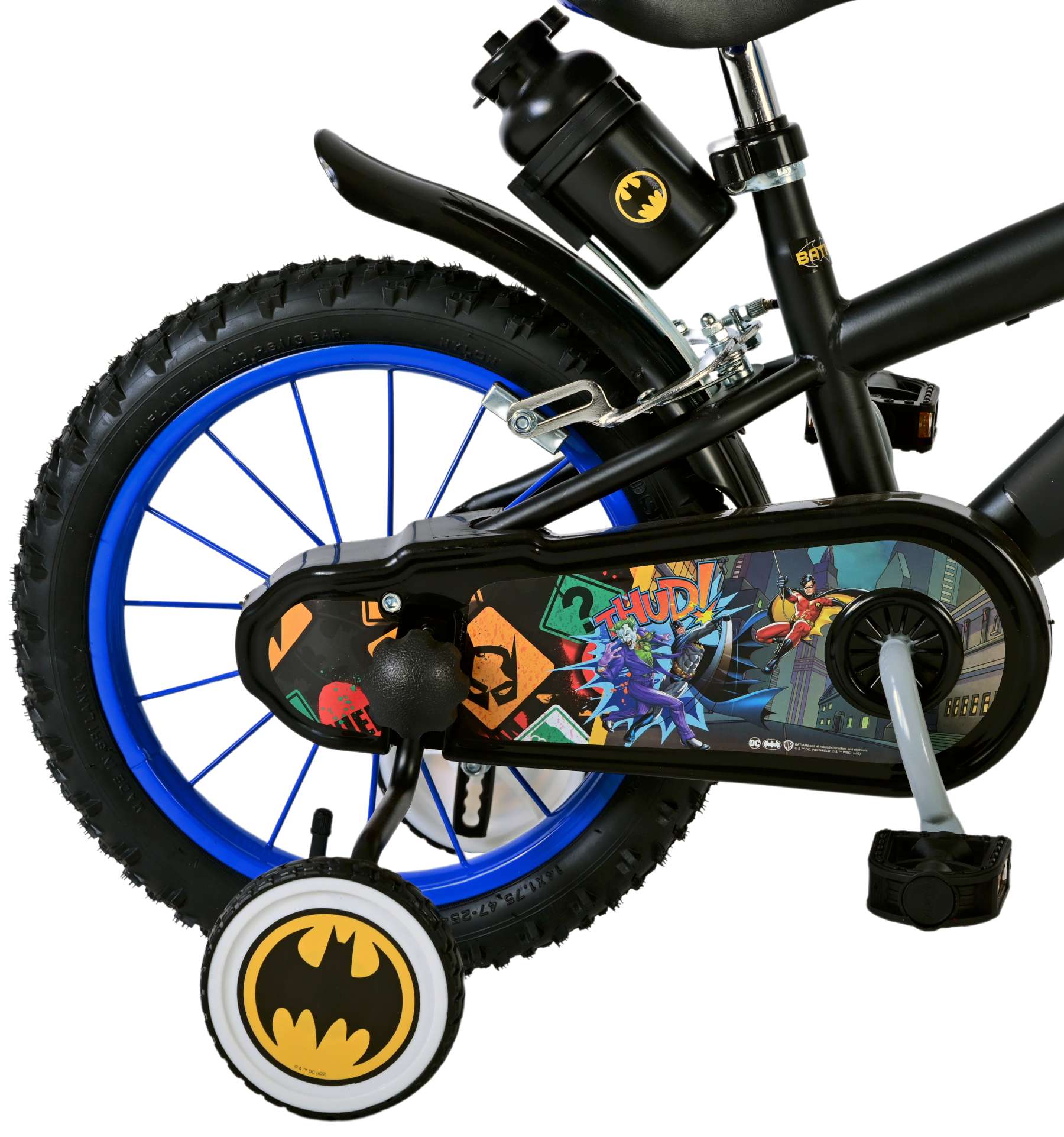 Kinderfahrrad Batman für Jungen 14 Zoll Kinderrad in Schwarz Fahrrad