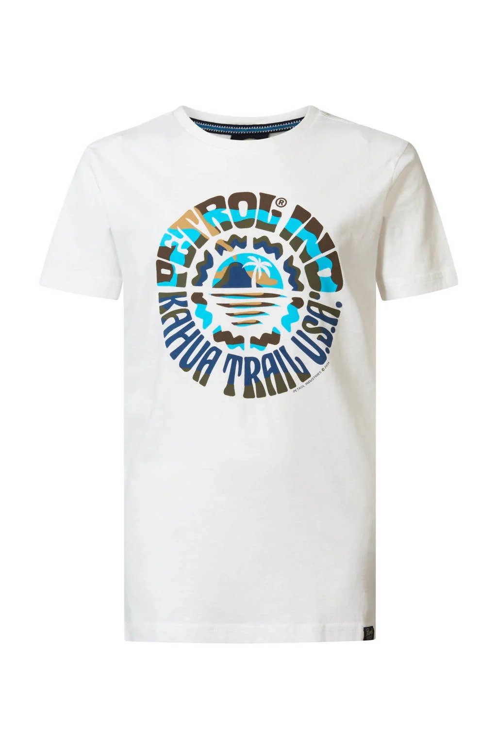 Petrol Industries T-shirt met printopdruk wit