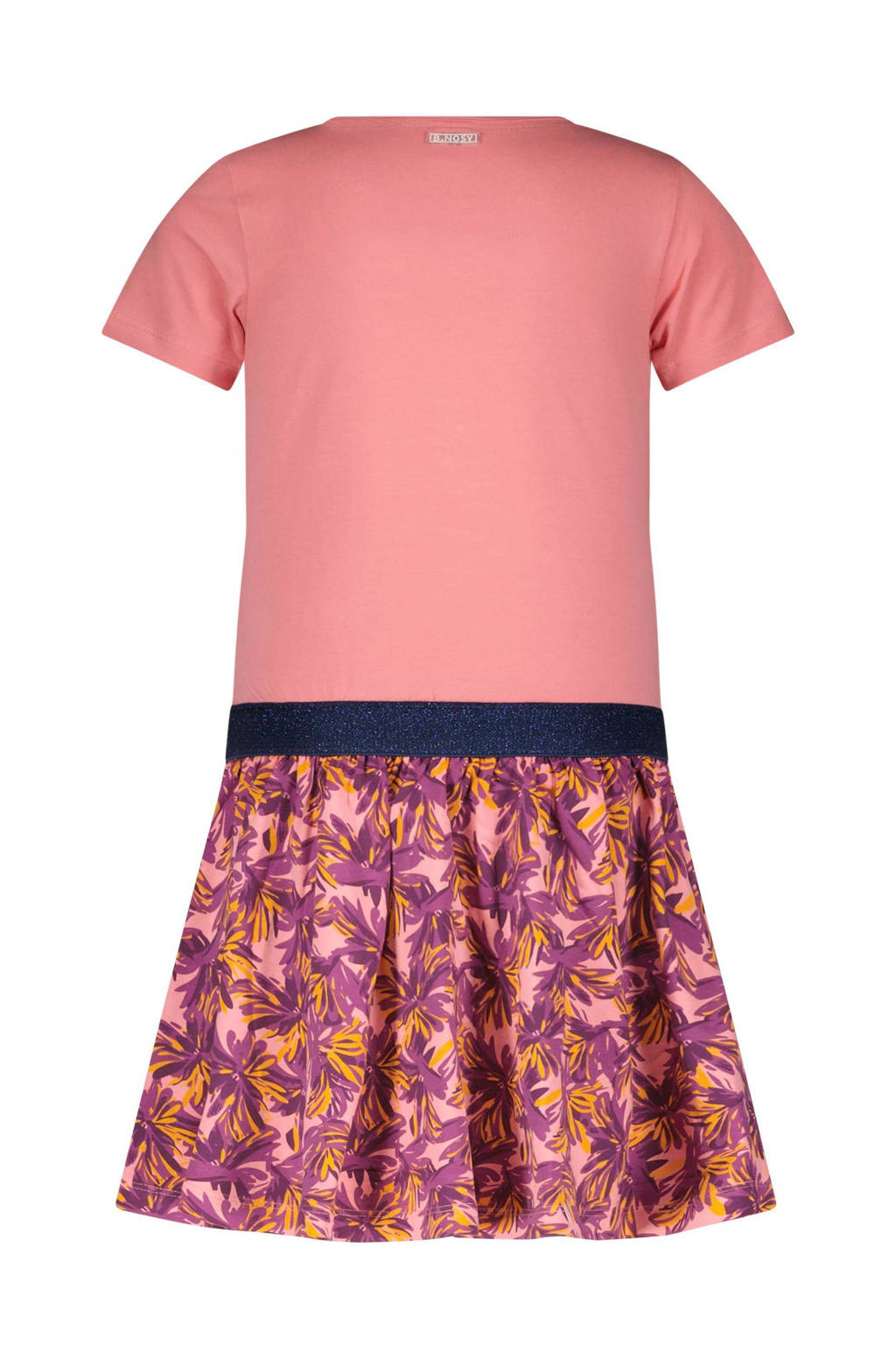 B.Nosy jurk met all over print lichtroze/paars