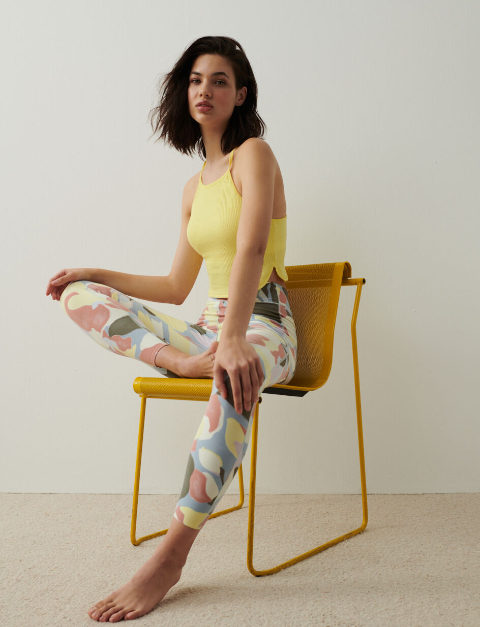 Legging - pivoine jaune pale