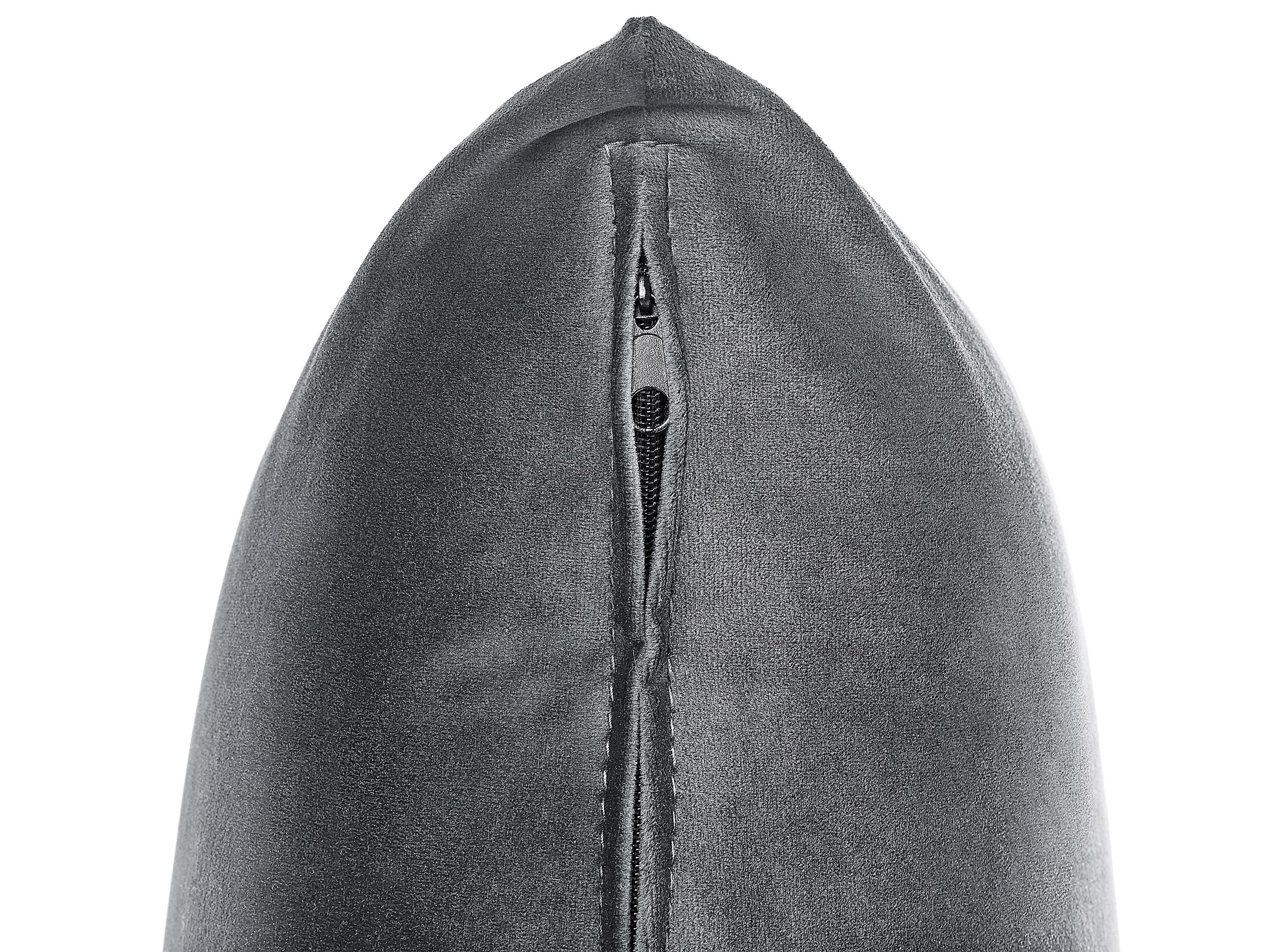 Chaise longue GUERET Fluweel Grijs