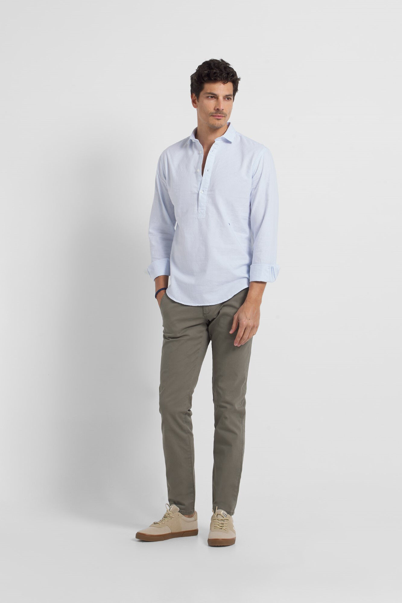Calça esportiva chino cáqui claro - Cáqui