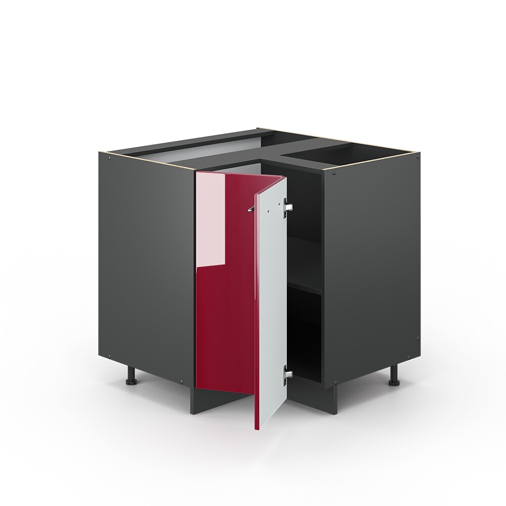 VICCO Eckunterschrank 87 cm Bordeaux Hochglanz Küchenschrank Hängeschrank Küchenzeile Fame-Line