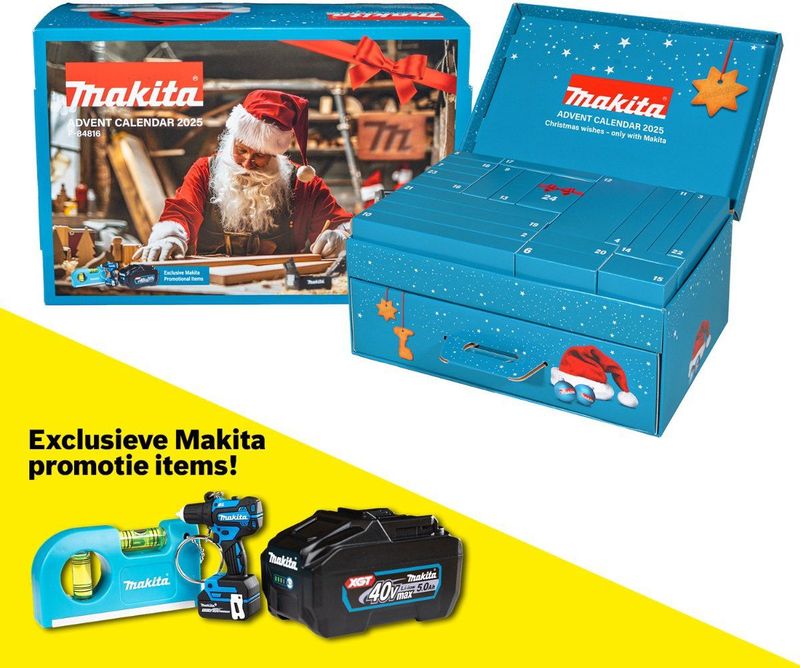 Makita P-84816 - Adventskalender - 60-delige Handgereedschapset - Inclusief Bits en Borensets
