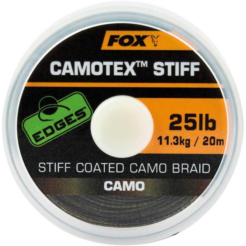 Tresse A Bas De Ligne Gainee Fox Edges Camotex Stiff Camo - 20M