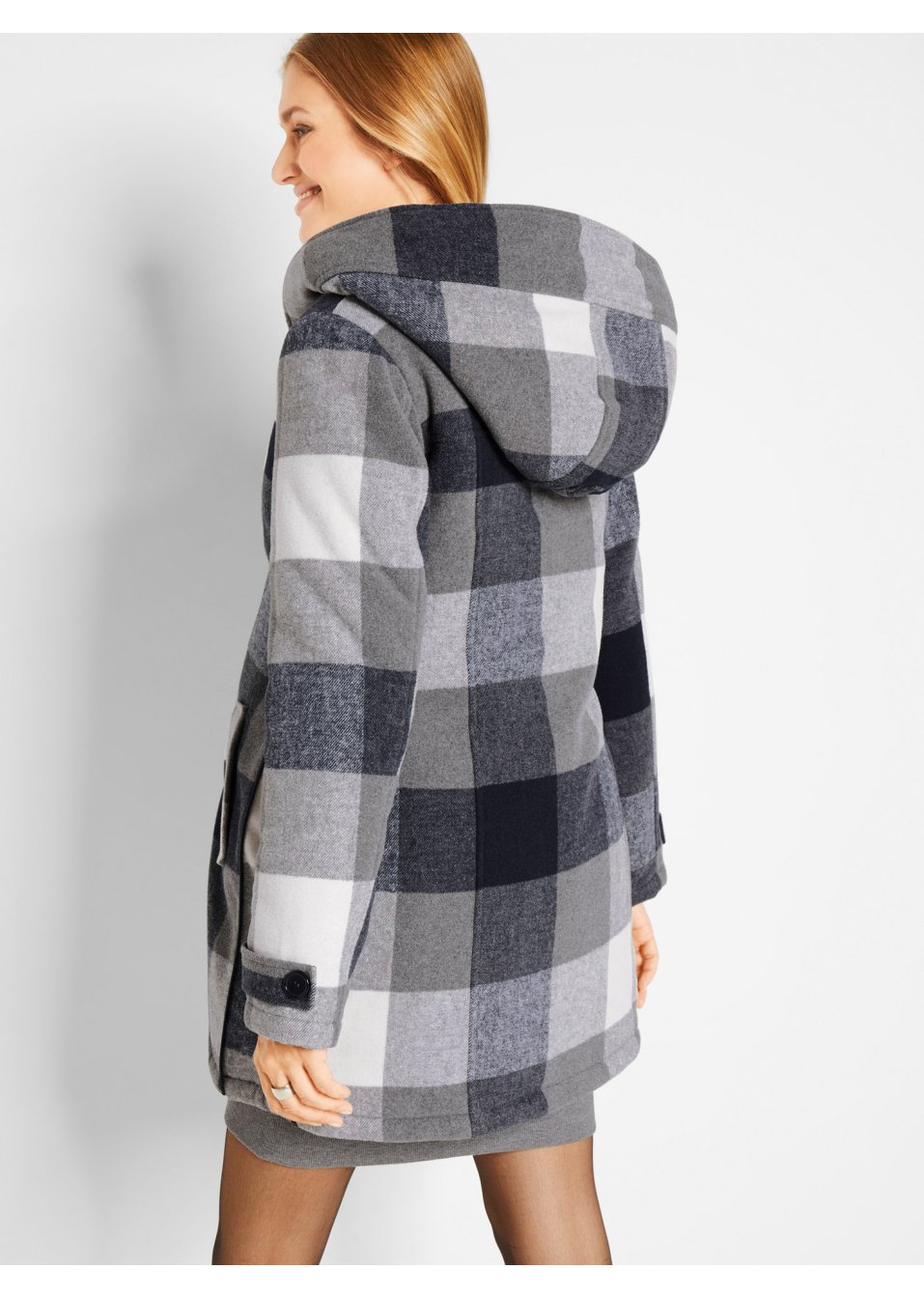 Veste de grossesse et de portage en laine avec doublure peluche