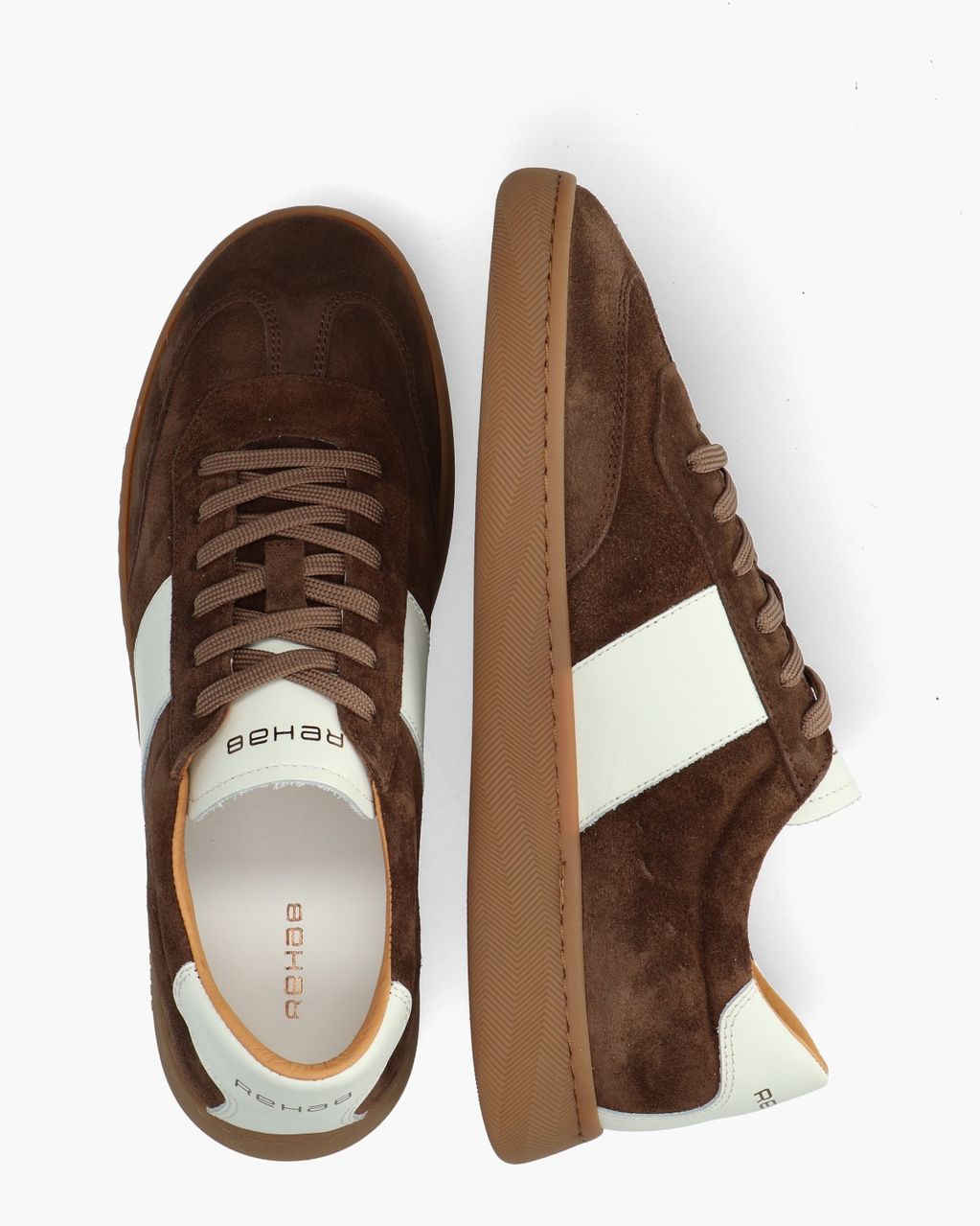 Rehab Zack Donkerbruin/Wit Herensneakers