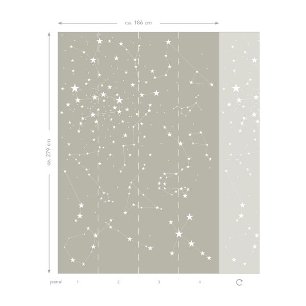 Estahome Starry Night Behang Taupe