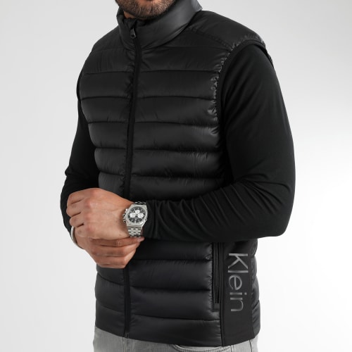 Doudoune Sans Manches Recycled Side Logo 8292 Noir