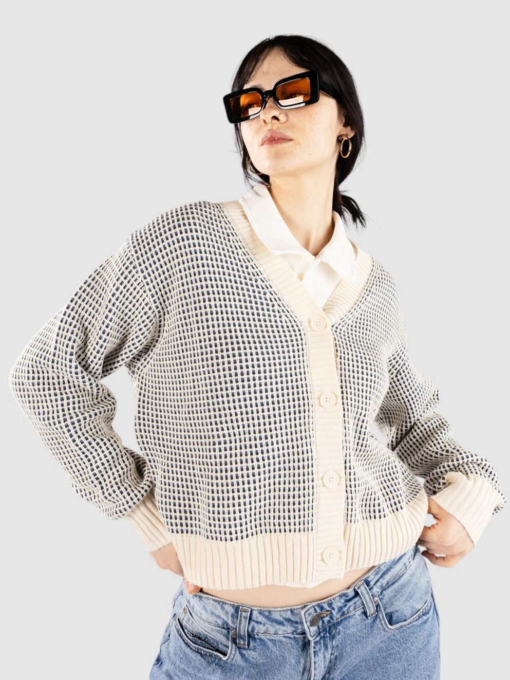Levi's Snowflake Cardigan butter cream stripe