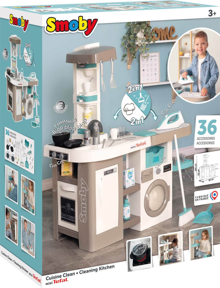 Smoby Tefal Spielküche Studio Waschsalon