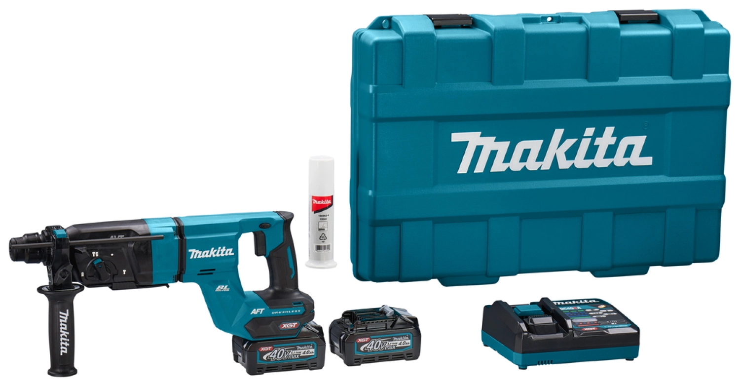 Makita HR007GM201 40V Max Li-Ion accu SDS-Plus combihamer set (2x 4,0Ah) in koffer - 28mm
