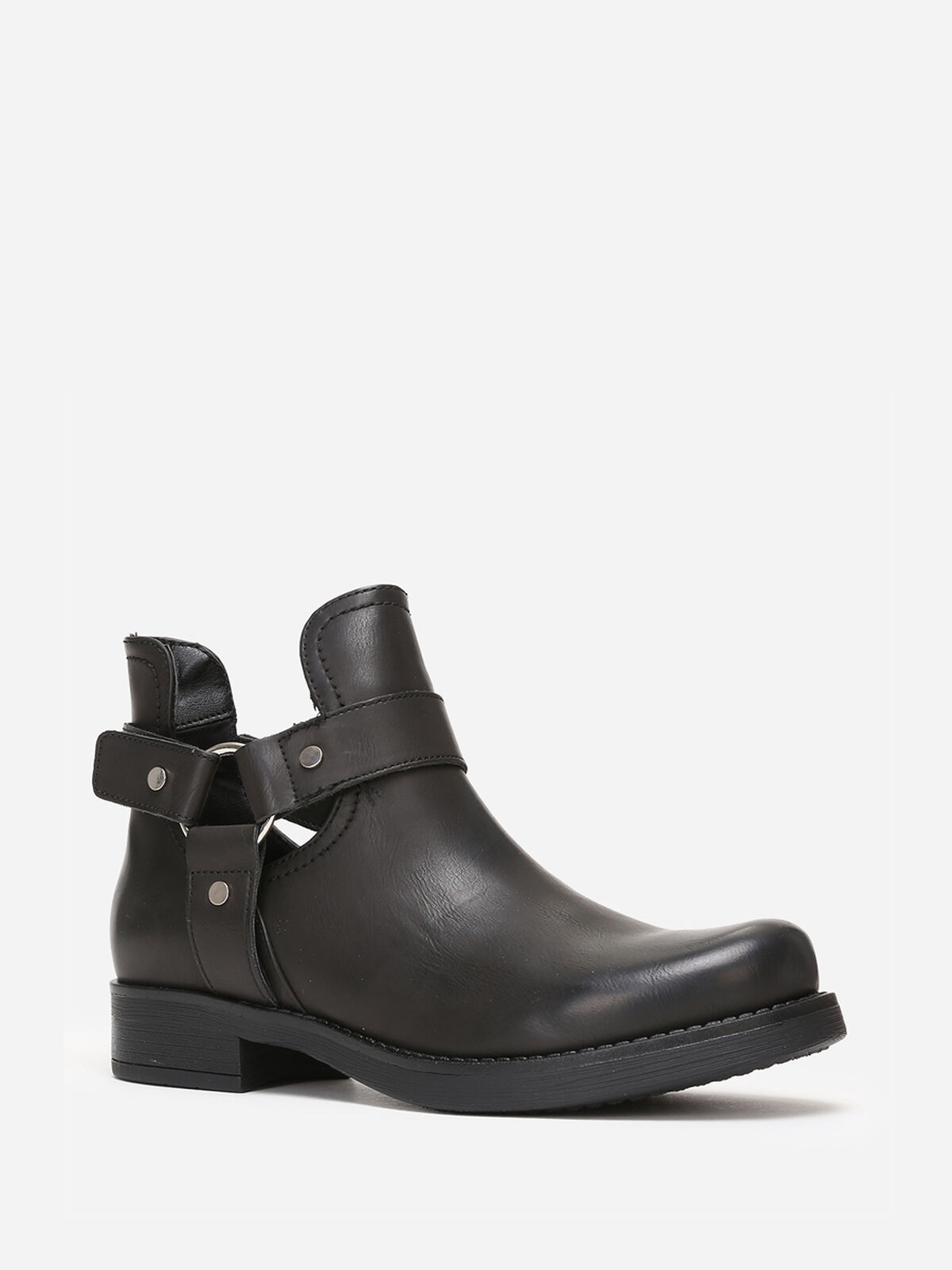 Bottines ajourées avec brides- Noir