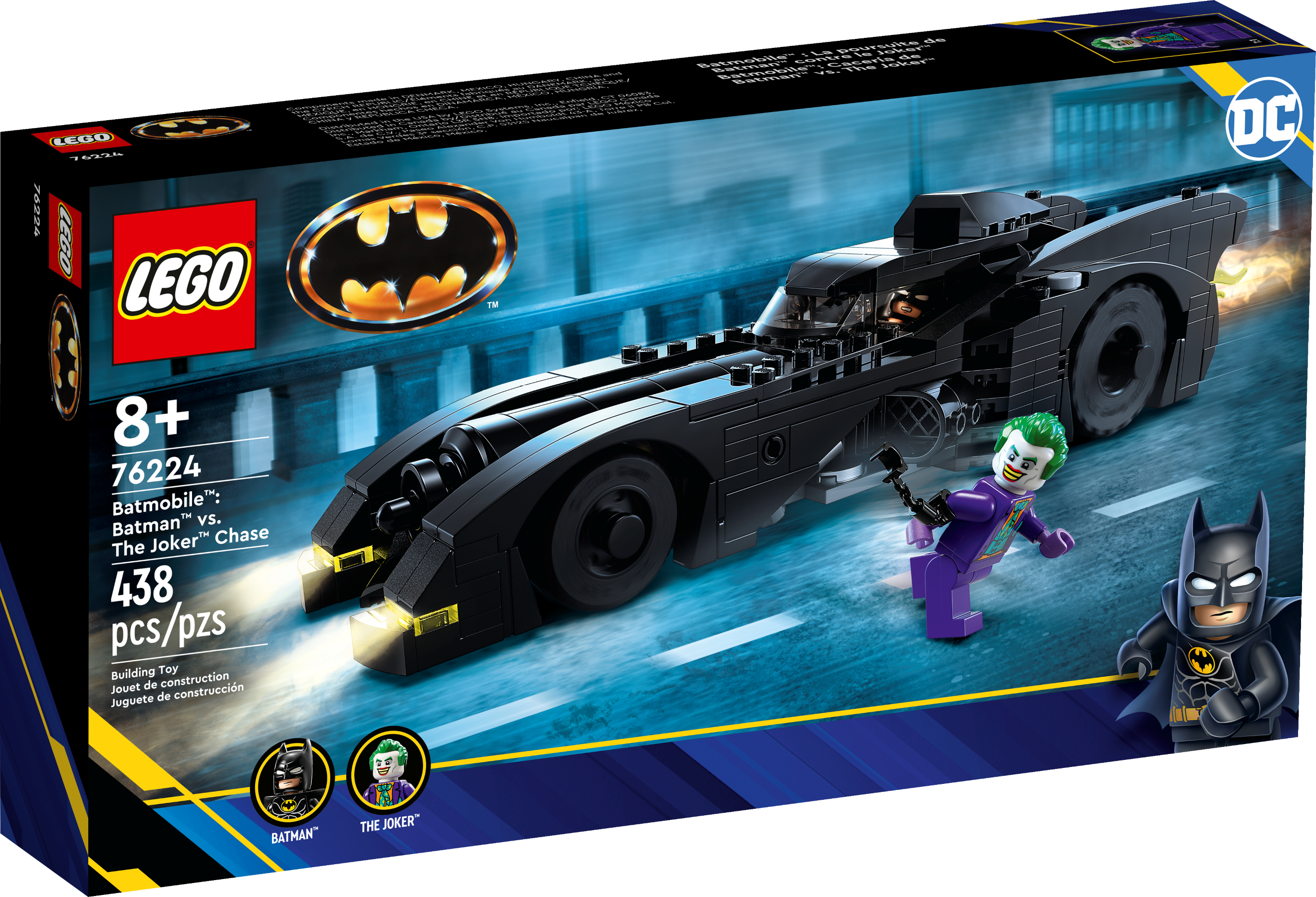 O Batmóvel™: Perseguição Batman™ vs. Coringa™ 76224