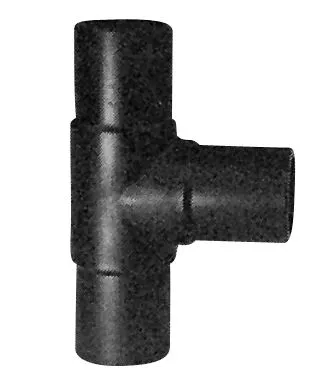 PE T-stykke 90° 225mm PN10 - PE100-SDR17. GF