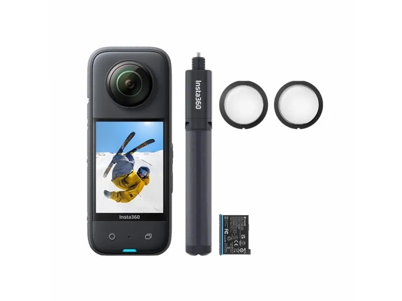Insta360 X3 All-Purpose Kit, 5K Ultra HD, 72 MP, 100 fps, Wi-Fi, Bluetooth, 1800 mAh