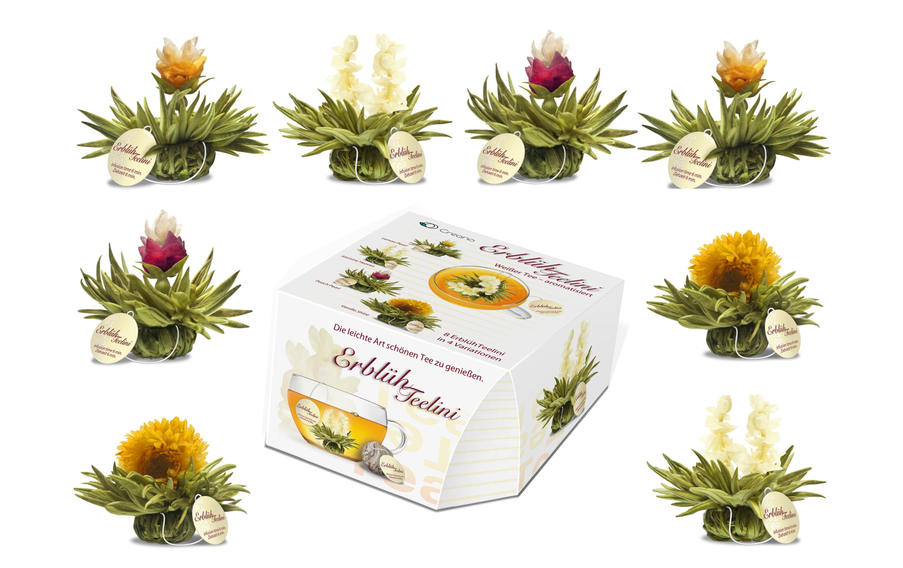 Erblühtee Erblühteelini Weisstee 8er SetErblüh-Tee-Set