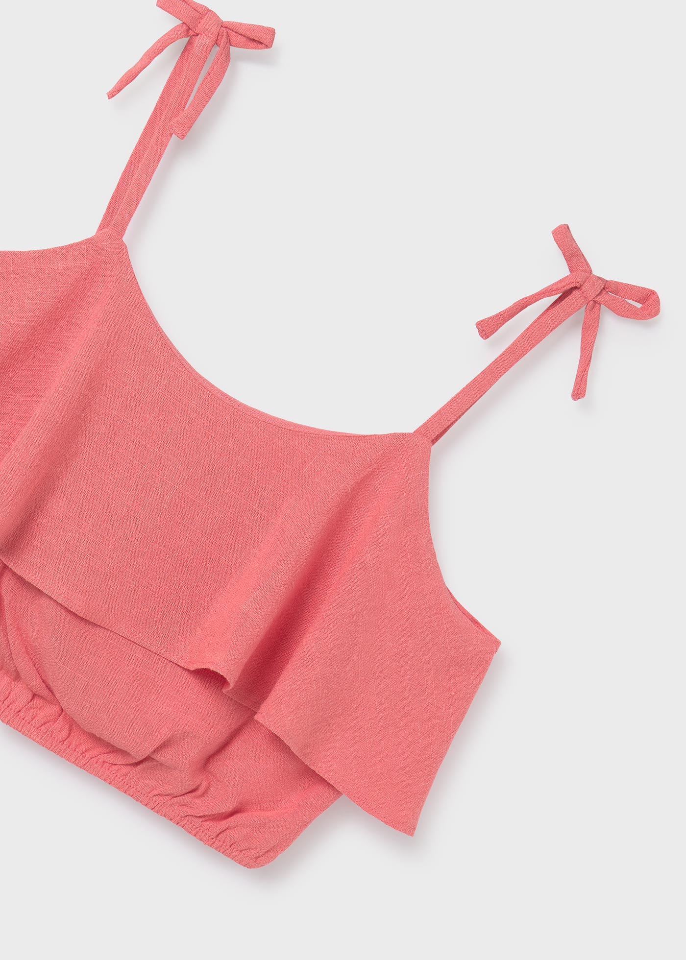 Top cropped de alças Better Cotton Flamingo Girl