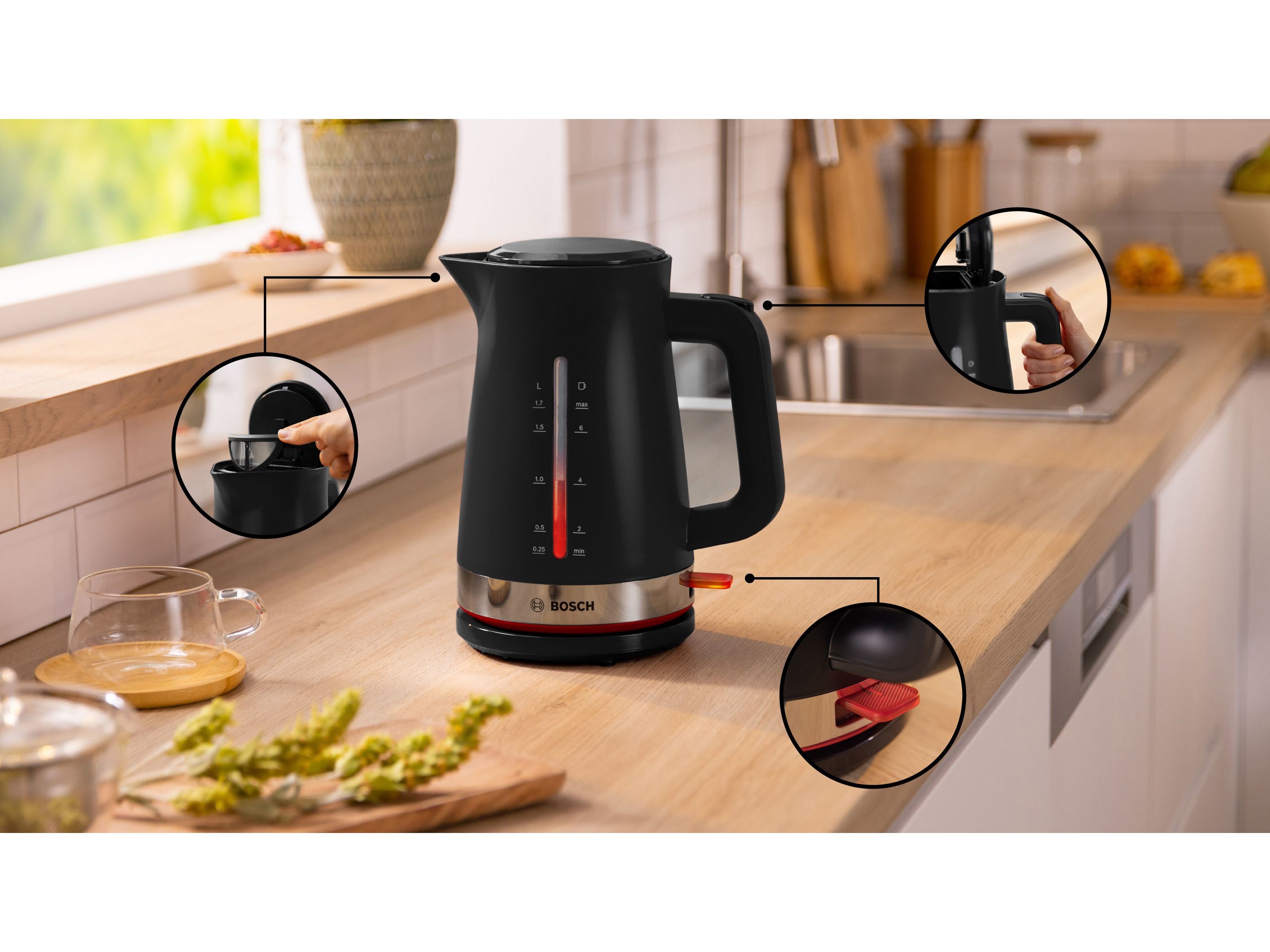 JARRO ELÉTRICO BOSCH TWK4M223 PRETO MYMOMENT 2400W