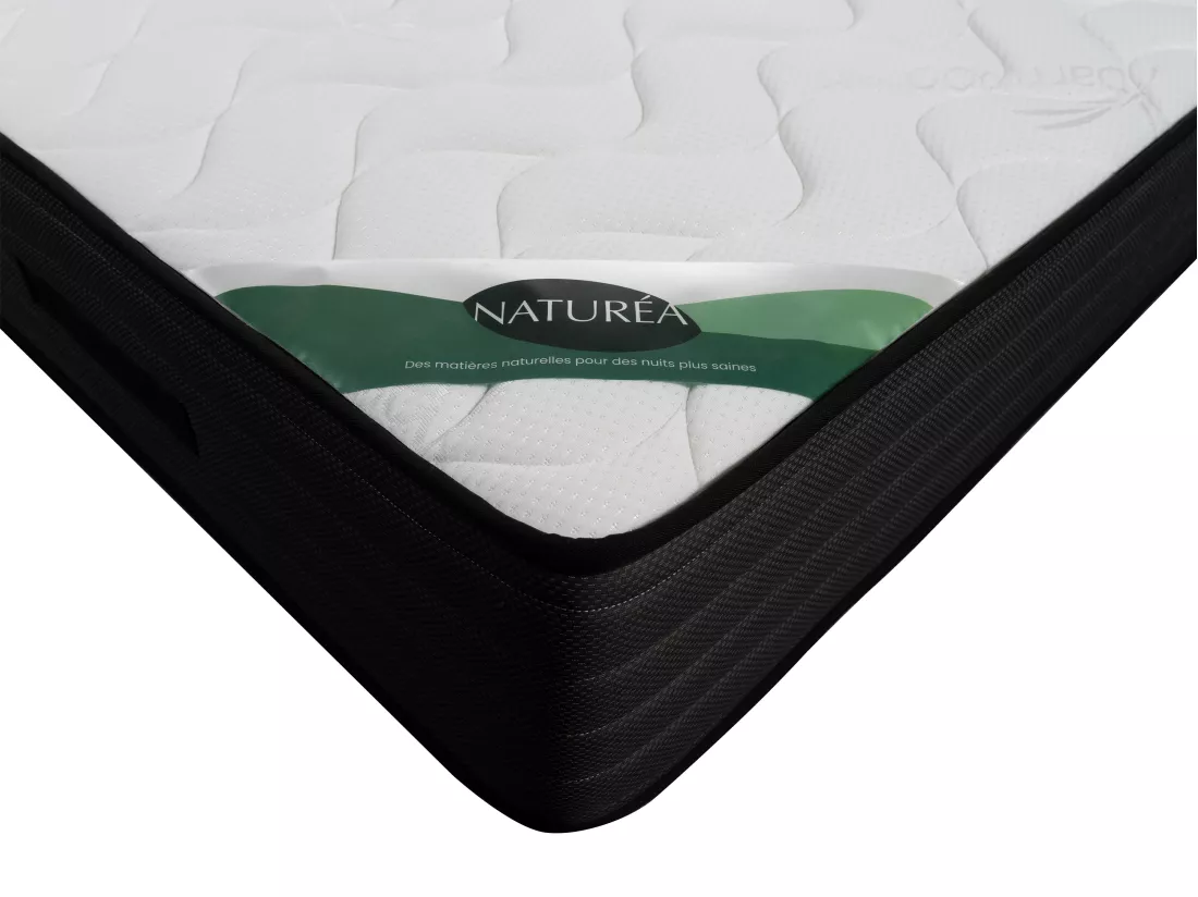 Matelas 180 x 200 cm mousse et coutil bambou ép.25cm - BERENDI de NATUREA