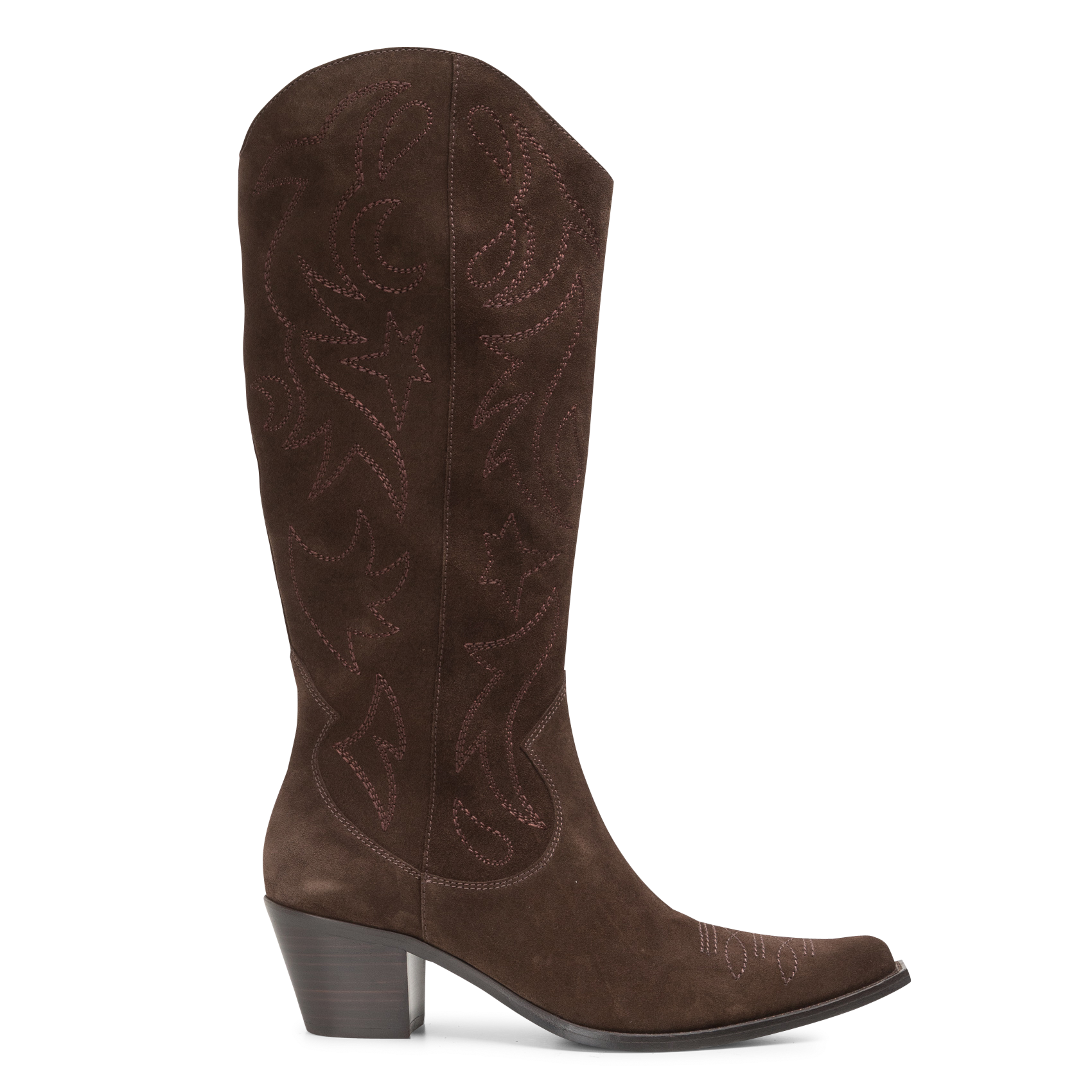 RUBY 50 - Bottes en cuir avec broderies | Marron