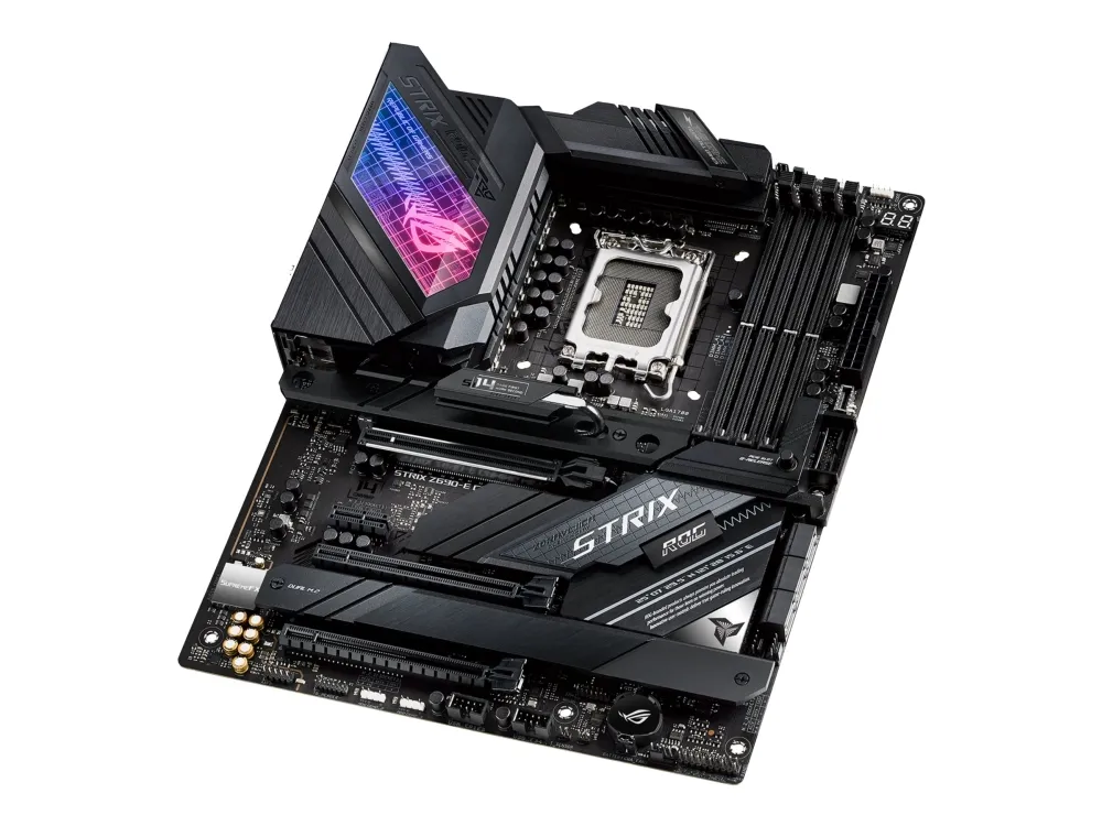 ASUS ROG STRIX Z690-E GAMING WIFI - Bundkort - ATX - LGA1700 sokkel - Z690 Chipset - USB-C Gen 2x2, USB-C Gen2, USB 3.2 Gen 1, USB 3.2 Gen 2 - 2.5 Gigabit LAN, Wi-Fi, Bluetooth - onboard grafik (CPU påkrævet) - HD Audio (8-kanaler)