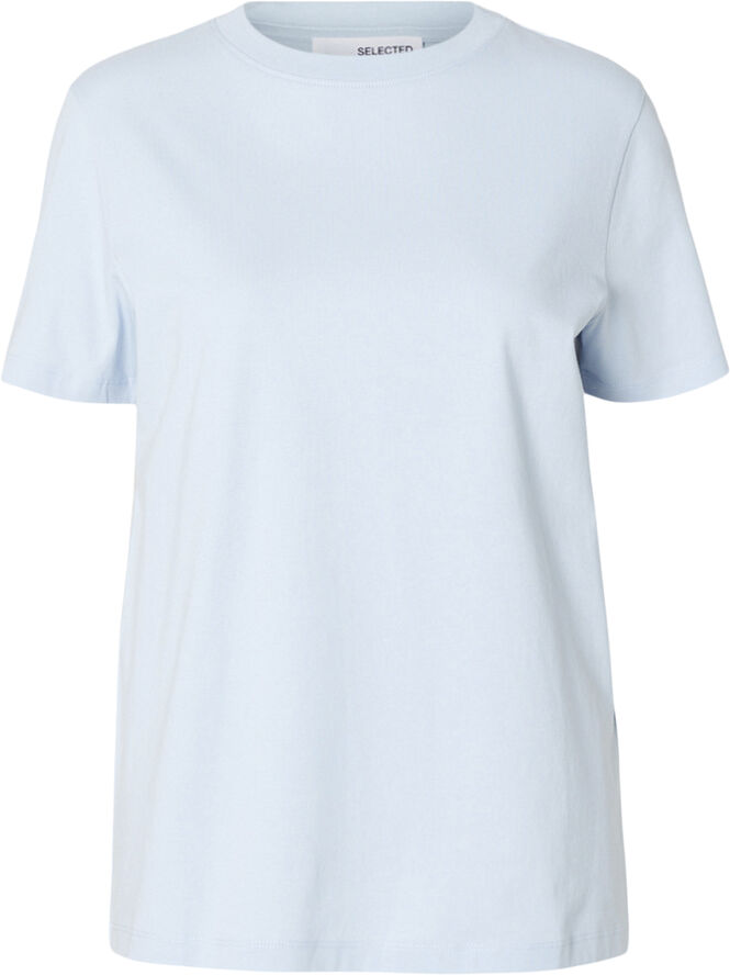 Selected Femme SLFMYESSENTIAL SS O-NECK TEE NOOS Blå