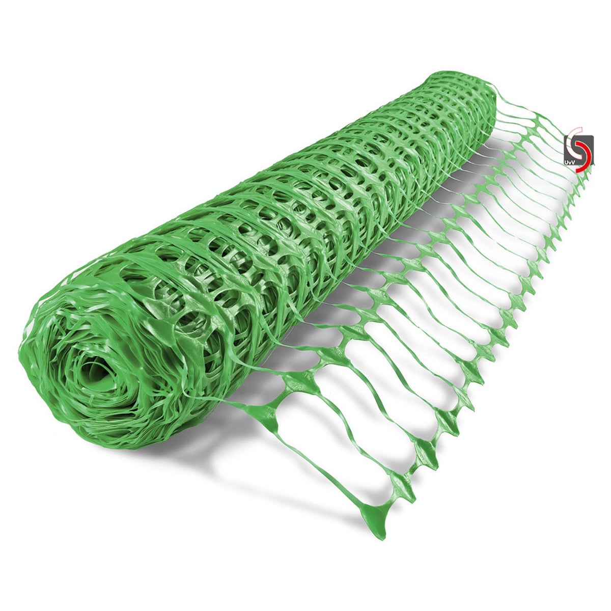 UVV-ELAST afrasteringsnet, flexibel waarschuwingsnet, rol van 50 m x 1 m hoog | 4 kg / groen