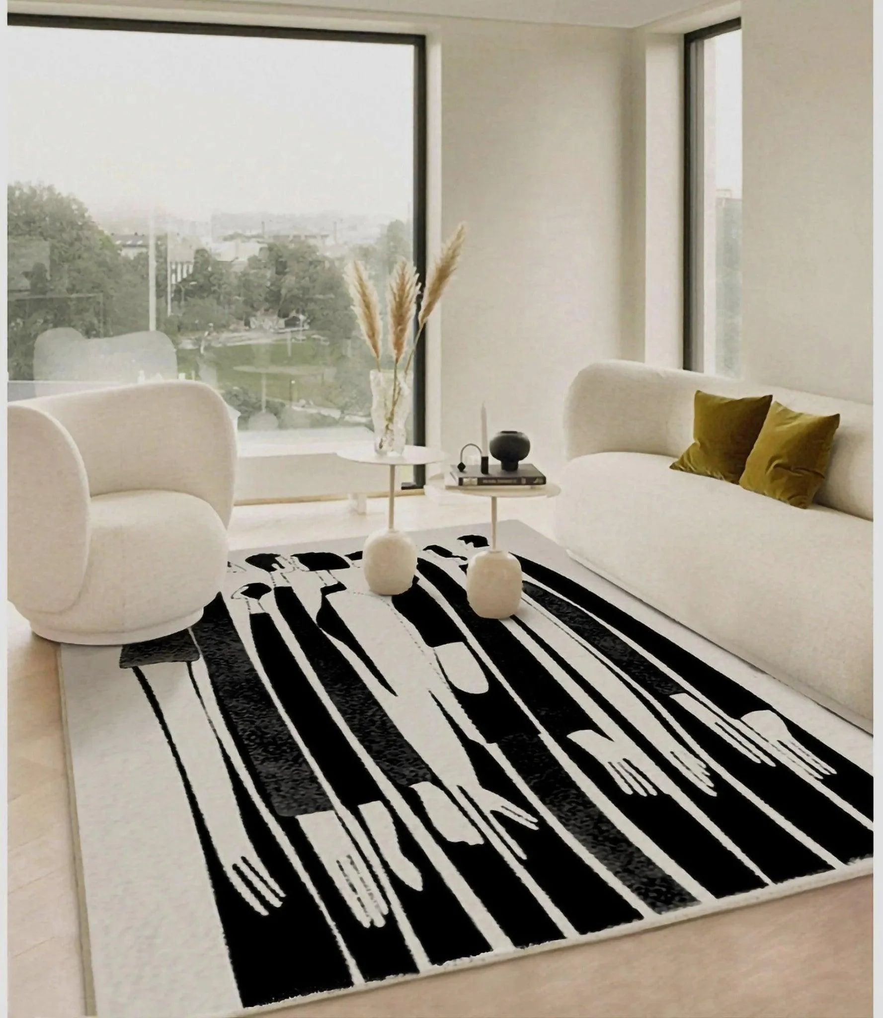 Modern Art 1 Carpets |Cashmere Rug | for Living Room Decoration Bedroom Decor