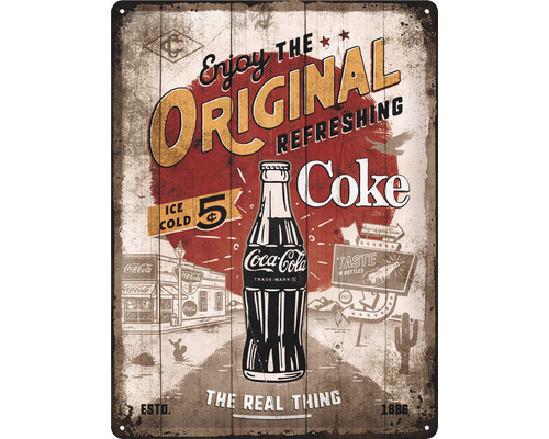 Blikken bord Coca-Cola Highway 66 30x40 cm