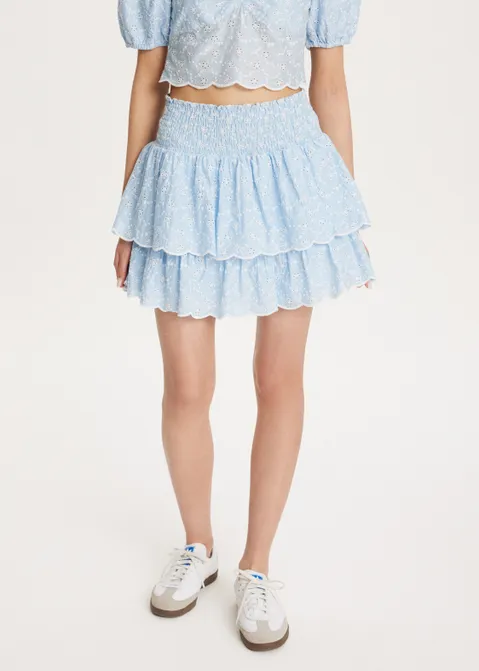 Broderie rok blauw (BLW.L)