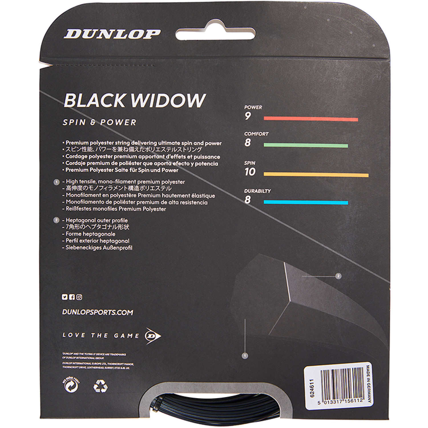 Dunlop D Tac Widow Set