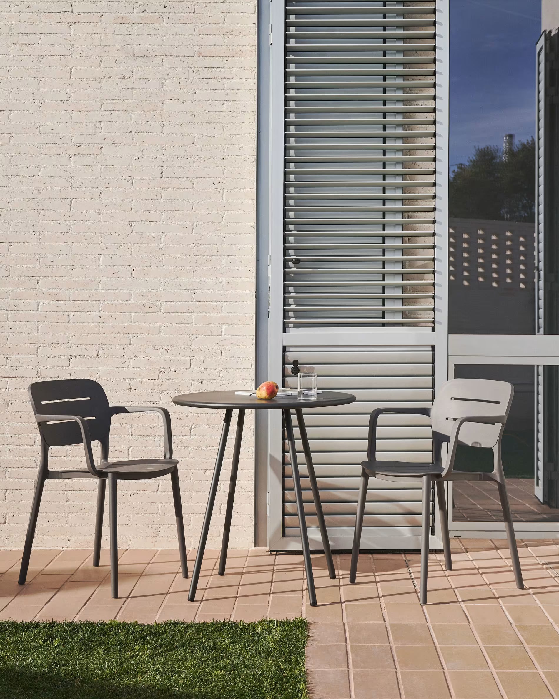 Kave Home Stapelstuhl Garten MORELLA 4er Set grau