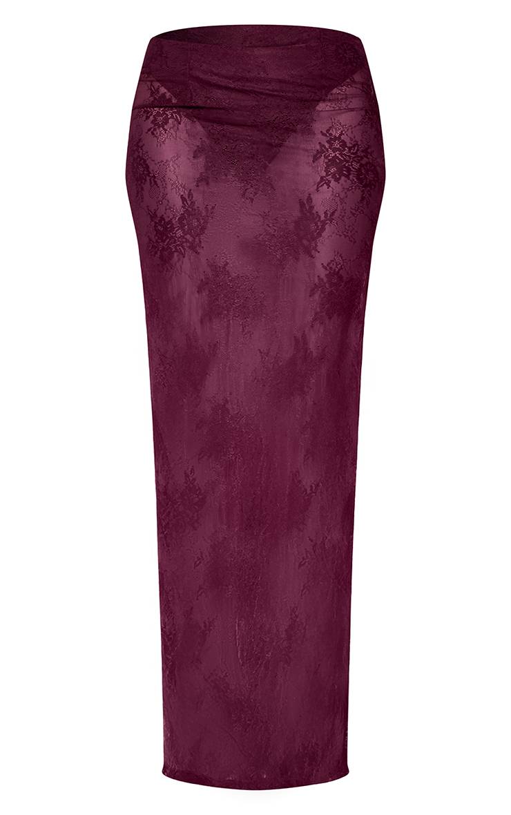 Prune Ensemble Jupe Longue En Dentelle Profonde