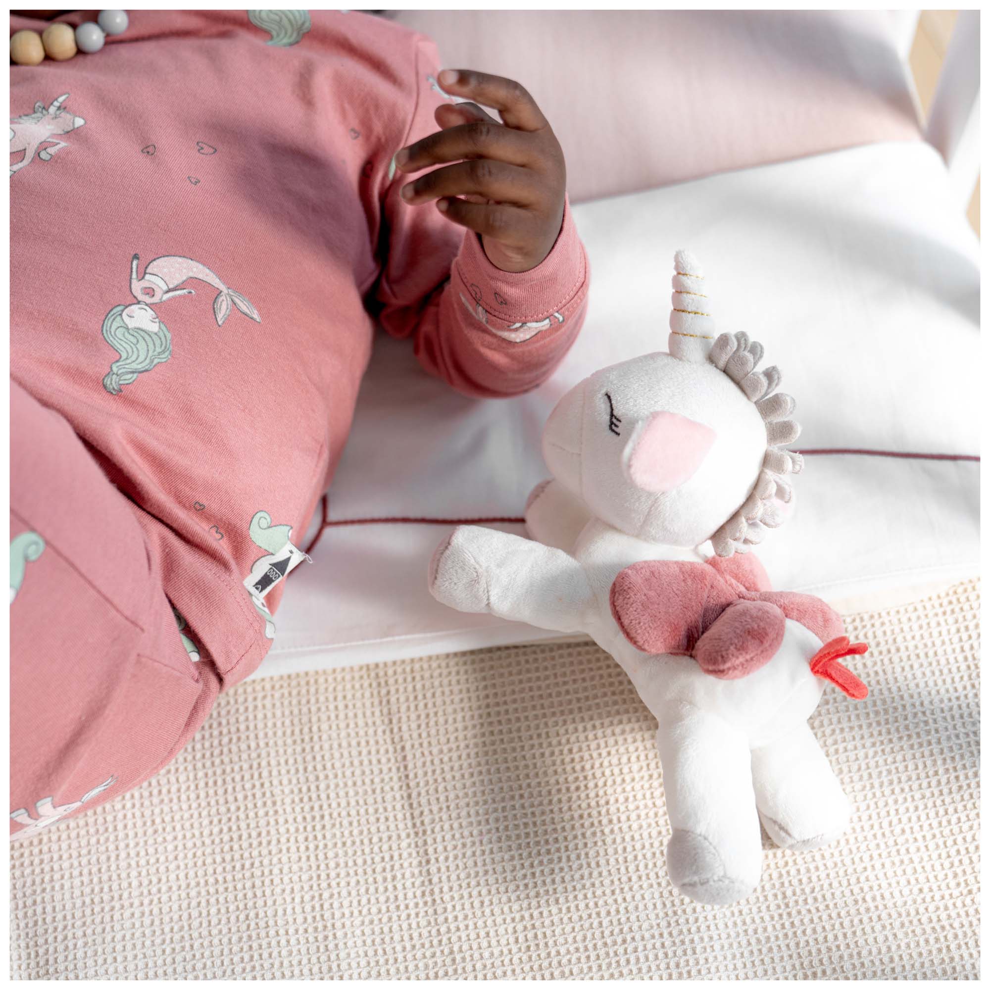 Prénatal knuffel unicorn Fairytale wit
