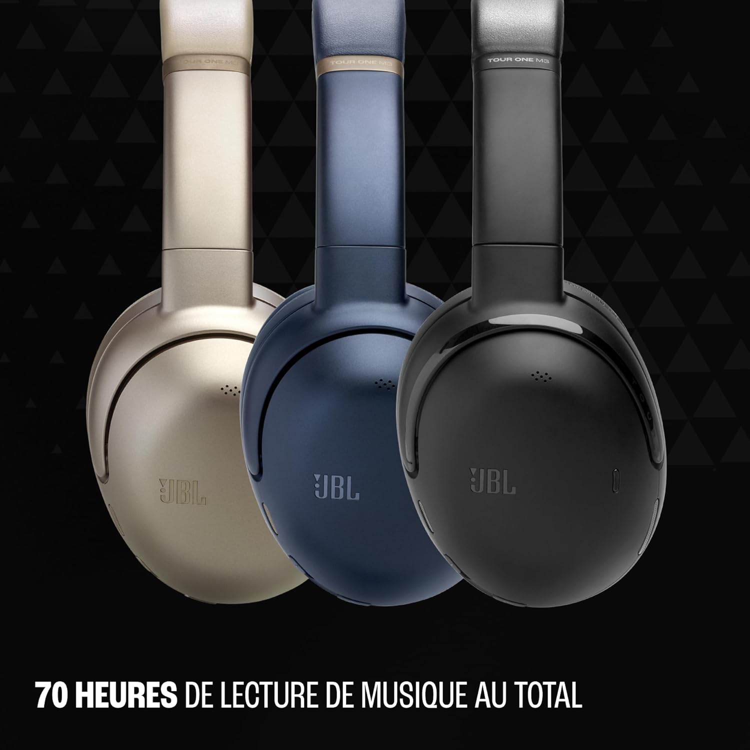 JBL Tour One M3, Casque Bluetooth sans Fil Supra-auriculaire, réduction adaptative du Bruit, 70 h d’autonomie, Confort Optimal, Son Spatial 360, Suivi des mouvements, Compatible USB-C