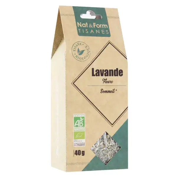 Chá de ervas orgânico de lavanda Nat & Form 40g
