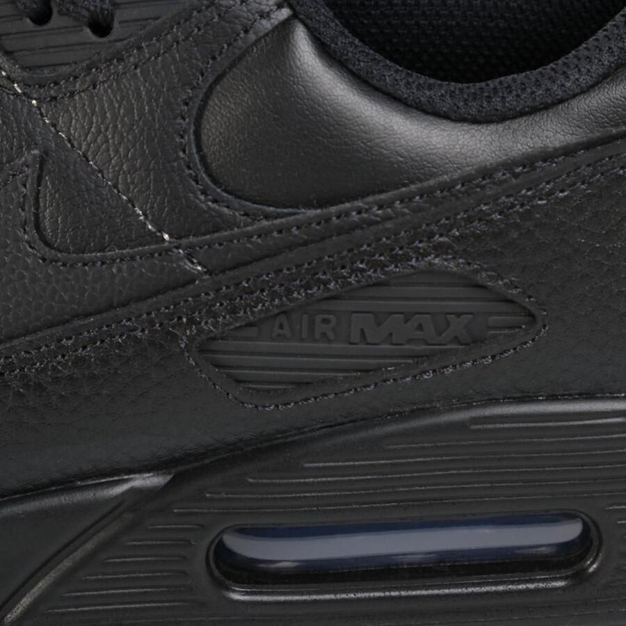 Nike Air Max 90 Leather Heren Sneakers Black Black-Black