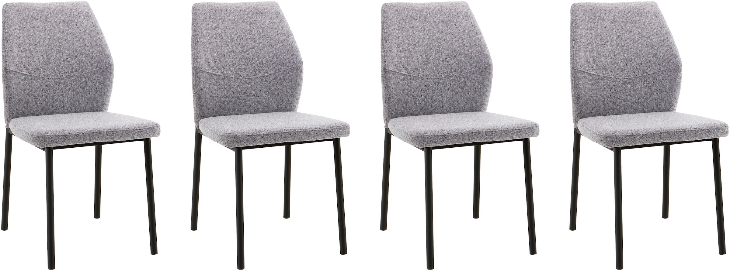 GOODproduct Essgruppe »Genf Tischgruppe, Esstisch plus 4 Stühle« Set, Otto's DAUERTIEFPREIS, 5 Stk. tlg. Küchentisch, 4 Stühle, moderne Tischplatte in eiche/schwarz