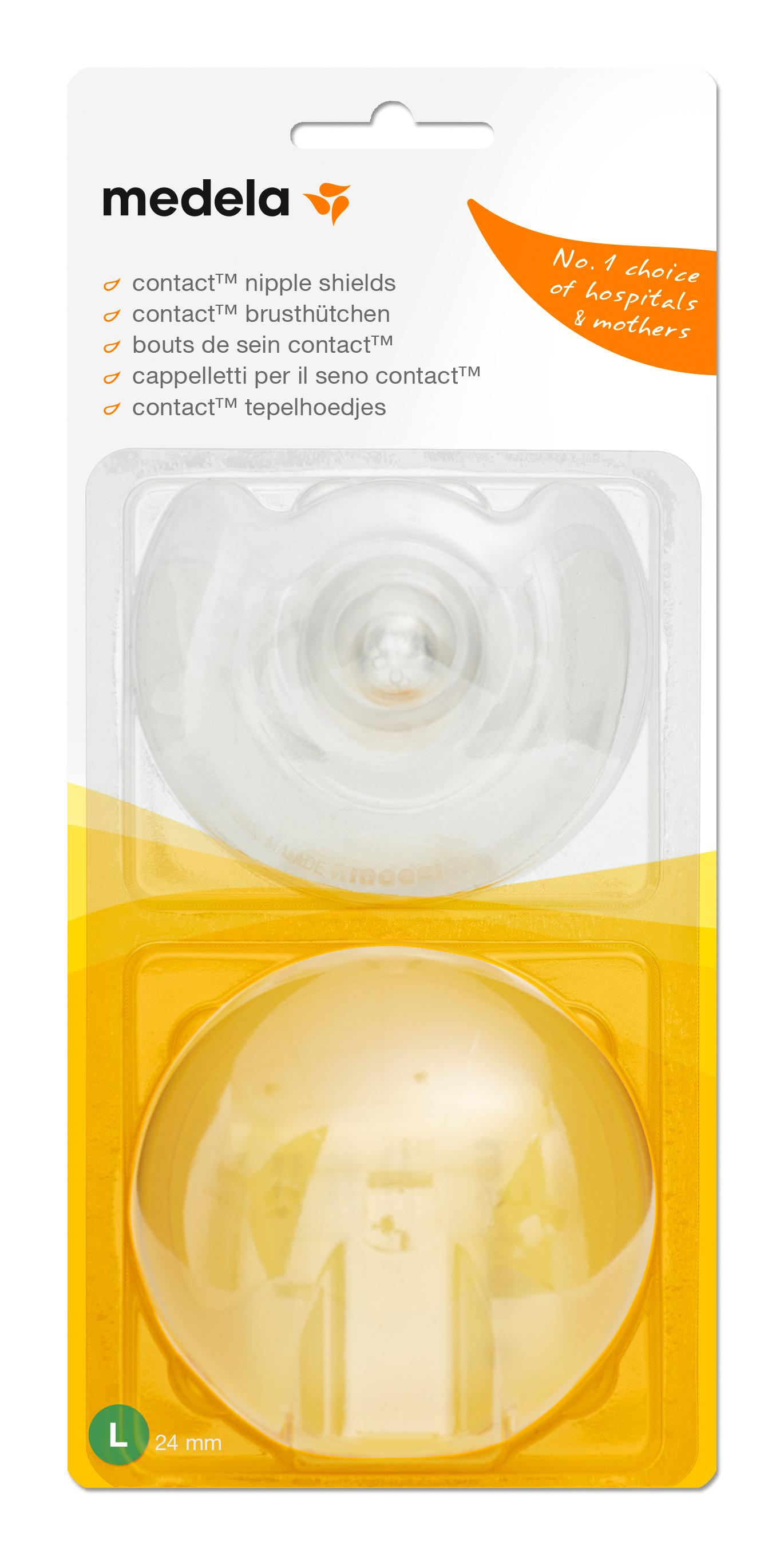 MEDELA Contact Brusthütchen<br>1 Paar, L 24mm, mit Box