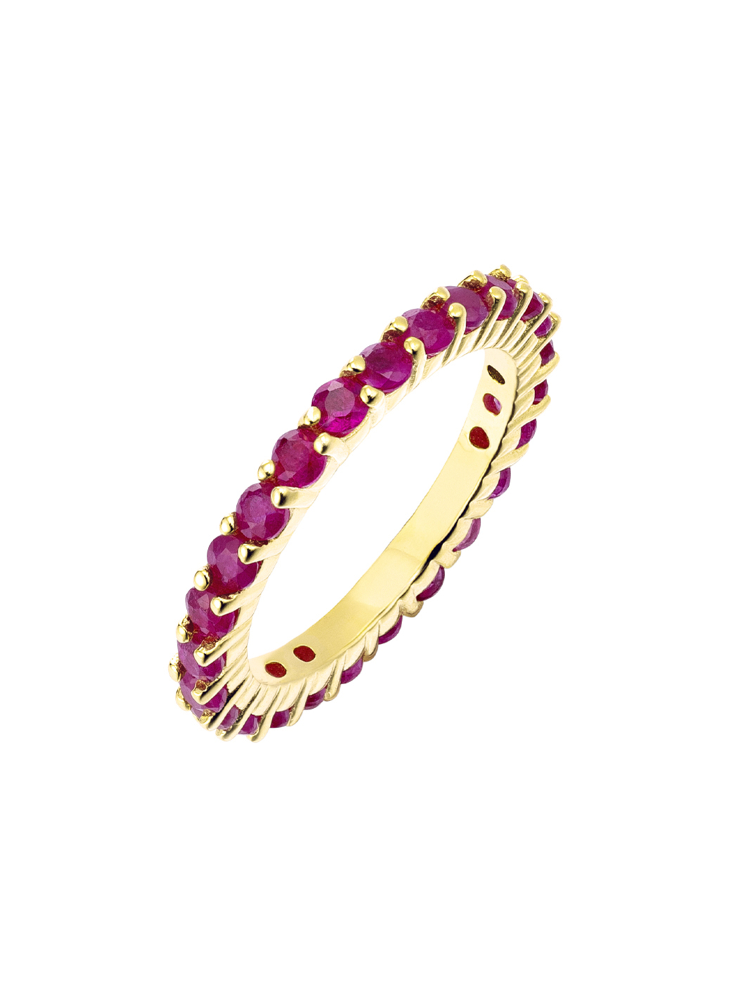 Feiner Memoire-Ring mit Rubin