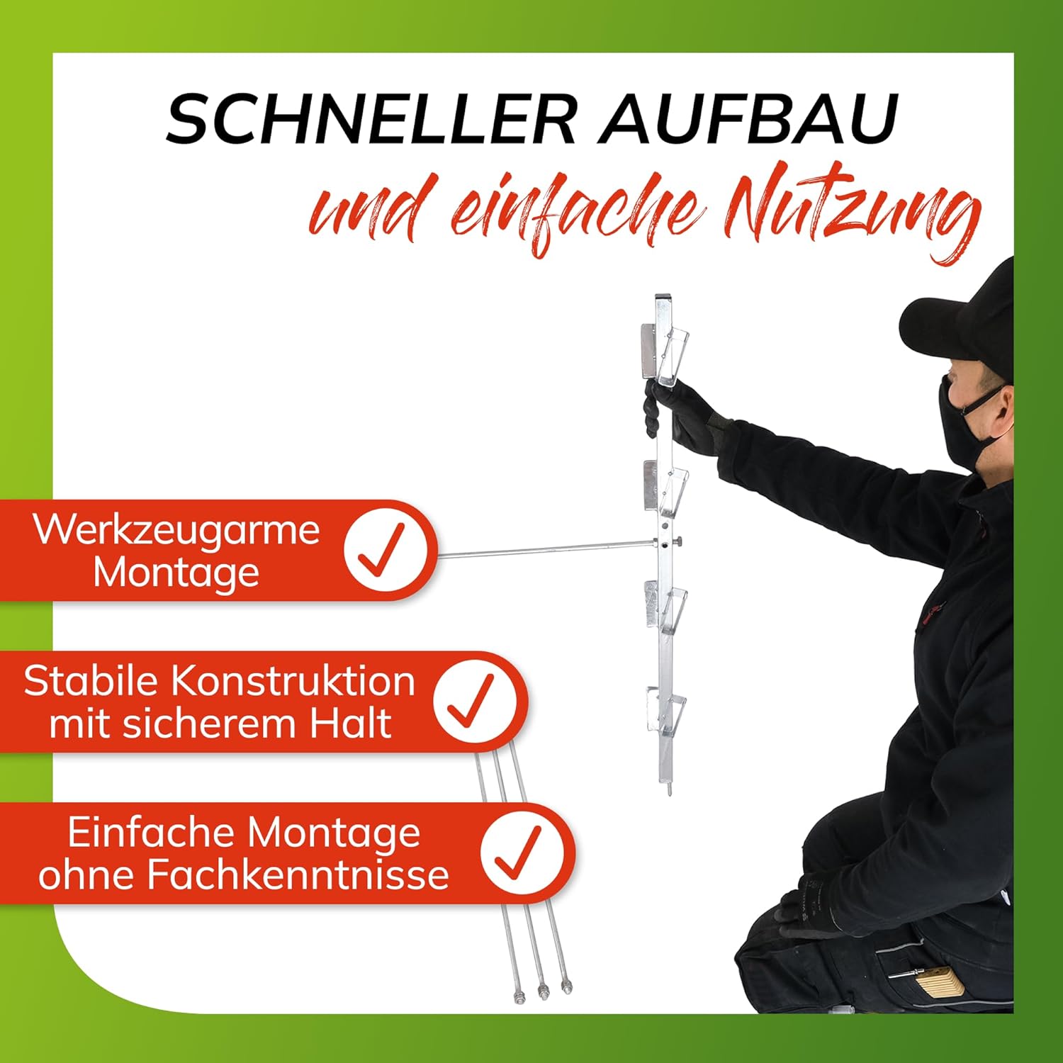 bellissa – Erweiterungsset Komposter für Garten 102x5.4x100 cm – Seitenteile & Verbindungsstreben in Holz-Metall Optik feuerverzinkt für 1 m³ zusätzliches Volumen – Stecksystem für Bio-Komposthaufen