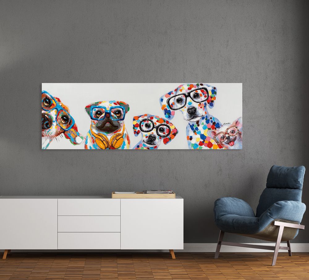 Keilrahmenbild SÜßE HUNDEBANDE