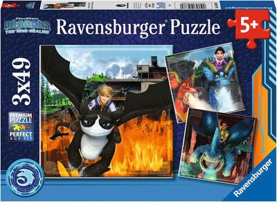 Ravensburger Puslespill Dragons: The Nine Realms 3x49 Brikker