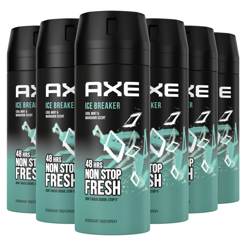 6x Axe Deodorant Bodyspray Ice Breaker150 ml