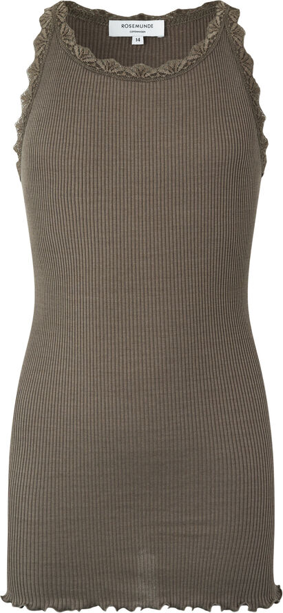 Rosemunde Silk top w/ lace Falcon